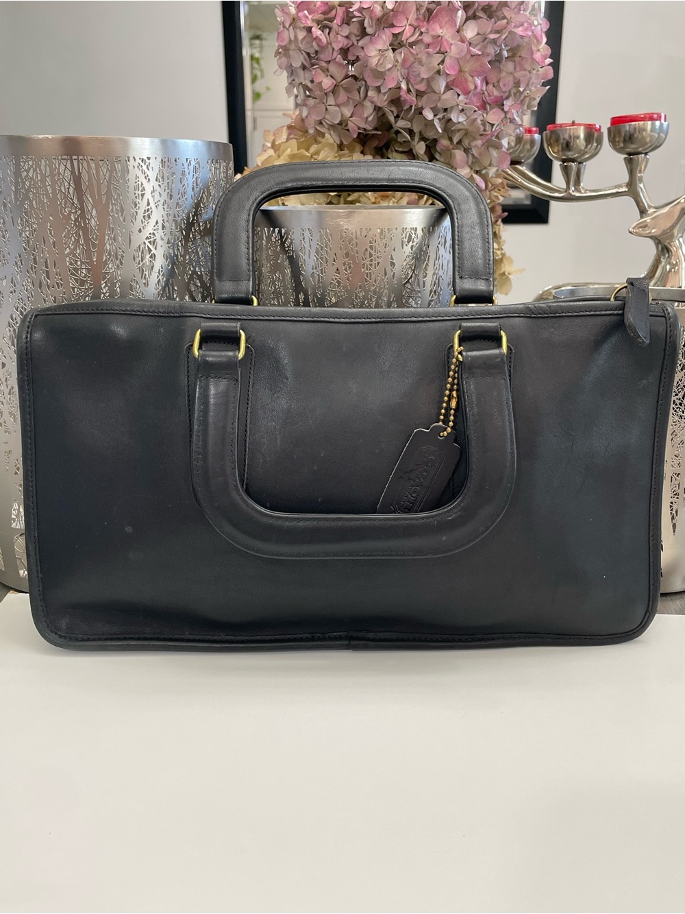 Vintage Coach Leather Briefcase Made in USA Black Glove Tanned 6020